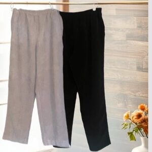2 Pair “The Togshop Petites” Sz 10p. Black and Khaki Lightweight, corduroy pant
